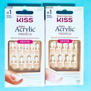 NEW: 2 pack Christmas Stocking Stuffer Kiss Acrylic French Nails for Pinkies!